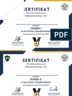 Sertifikat Futsal Championship 2023