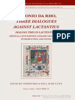Antonio Da Rho, Three Dialogues Against Lactantius-Dialogi Tres in Lactentium (Ed. David Rutherford, Paul Schulten)