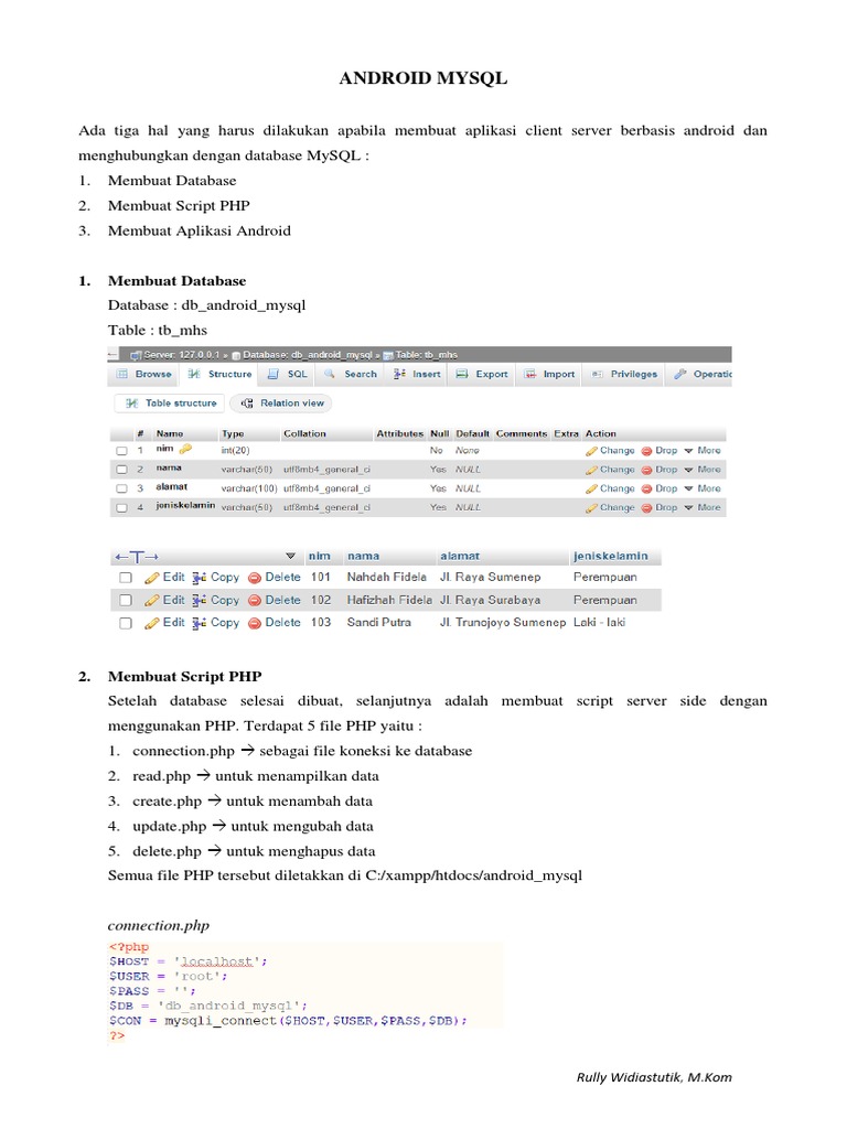 Aplikasi Android dengan MySQL dan PHP | PDF | Komputer | Teknologi ...