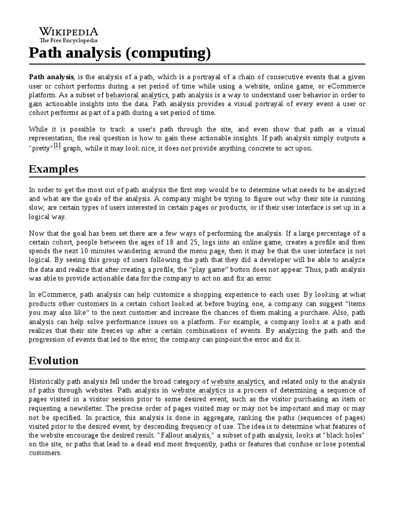 Path Analysis (Computing) | PDF | Business | Computing