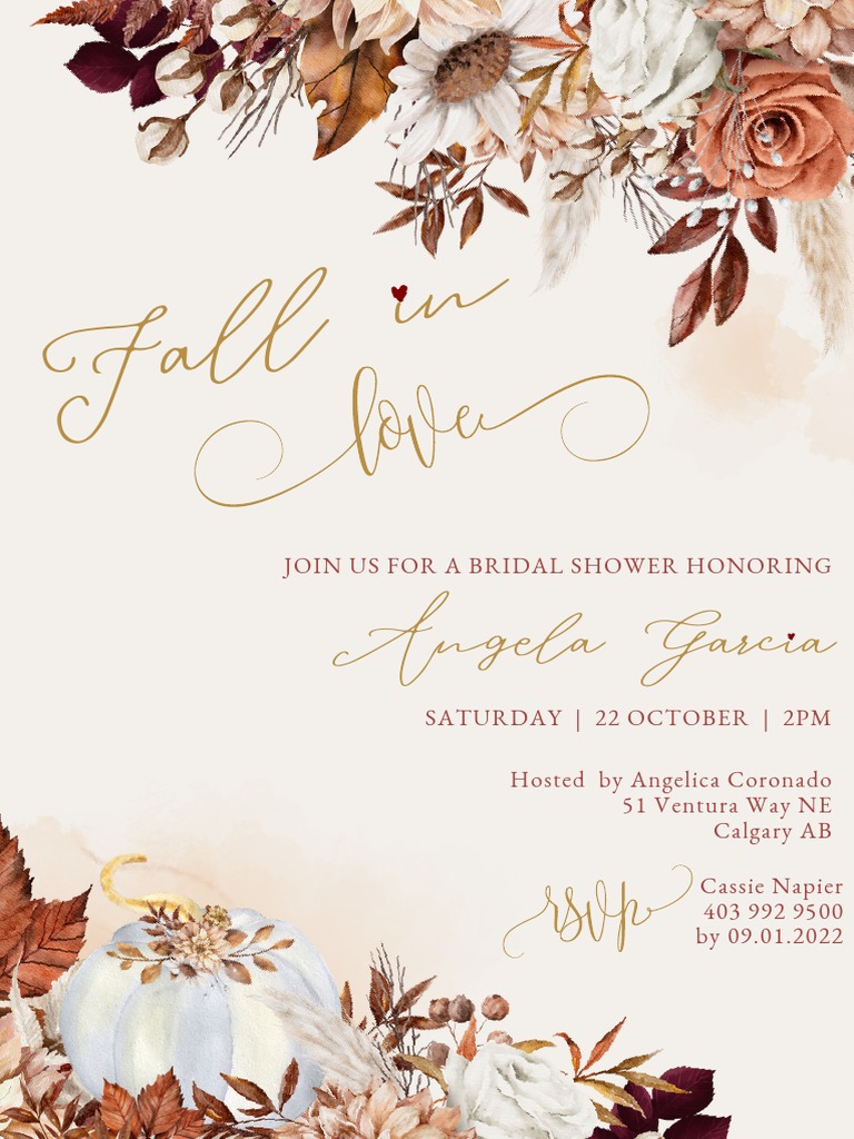 Fall in Love - Angela Invite | PDF