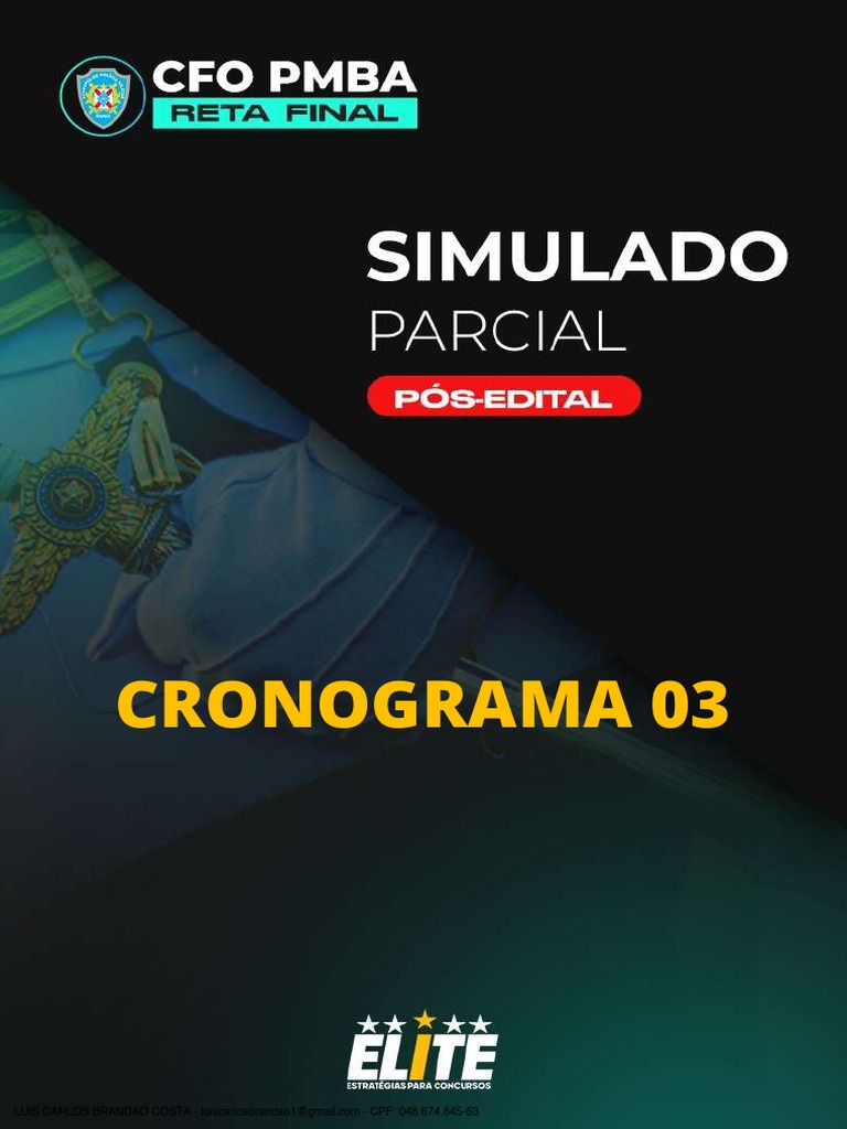 Simulado 03 - Turma - Cfo-Pmba - Elite | PDF | Revolução Francesa ...