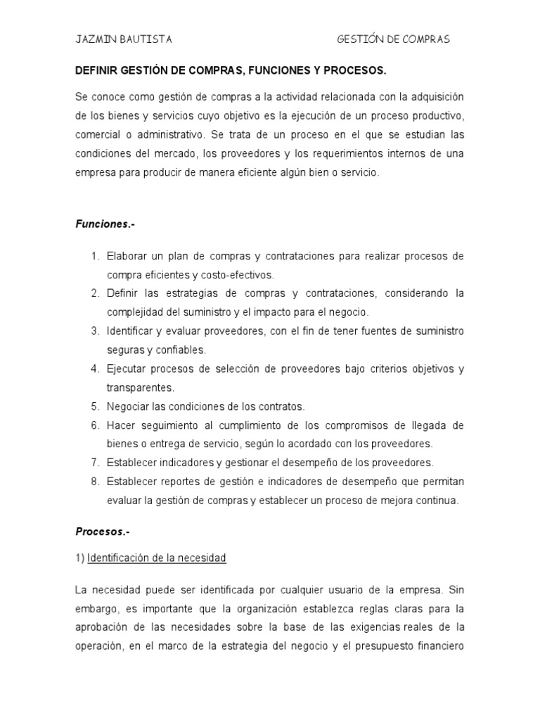Gestión de Compras | PDF | Crecimiento personal y profesional | Negocios
