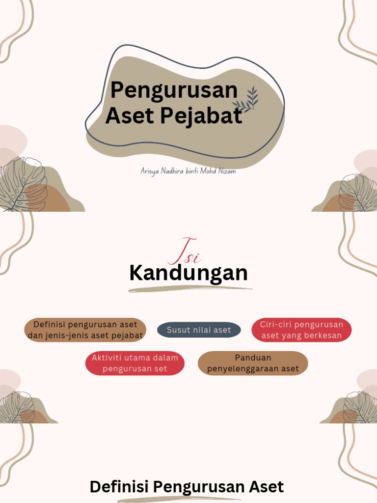 Pengurusan Aset Pejabat | PDF