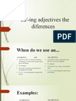 Adjectivies - Ed and - Ing