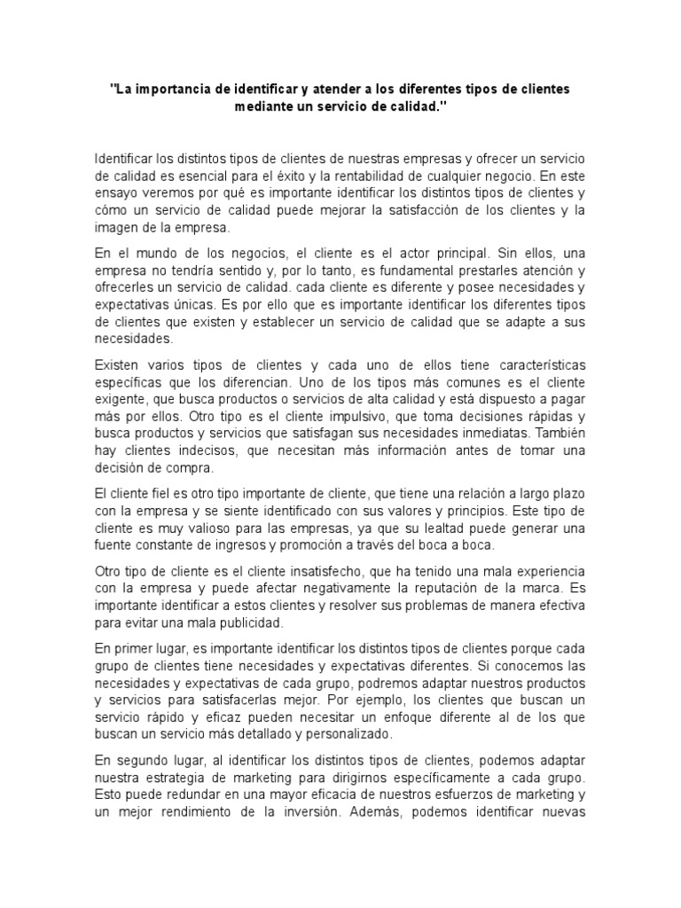 La Importancia de Identificar y Atender A Los Diferentes Tipos de ...