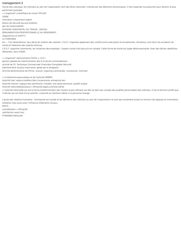 Théories du management et motivation | PDF | Direction | Motivation
