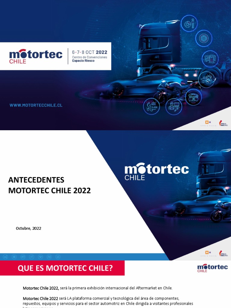 Motortec Chile 2022: Feria Automotriz Internacional | PDF | Chile ...