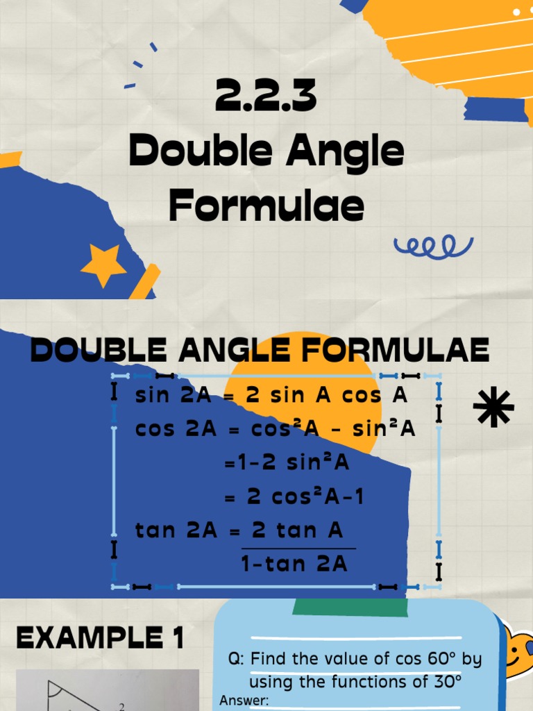 Trig Double Angle Formulae