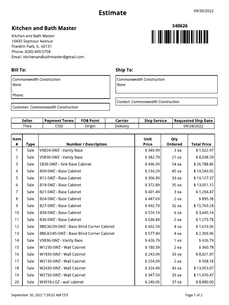 Lexington Sales Order PDF