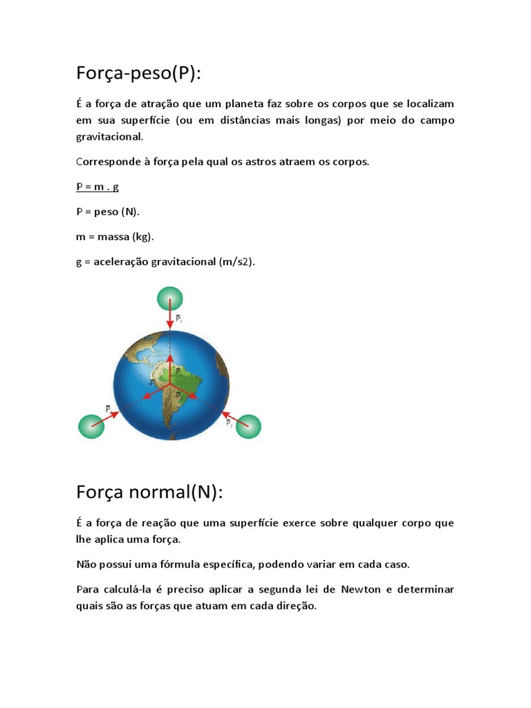 Tipos e Fórmulas de Forças Mecânicas | PDF