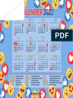 Kalender 2022 - Facebook Emoticon - Format A4 - 3508 X 2480