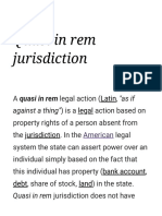 Quasi in Rem Jurisdiction - Wikipedia