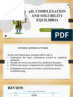 p1w3 - PH, Complexation and Solubility Equilibria