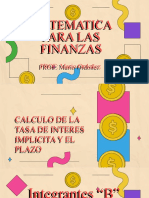 Mat. Finanzas II Ciclo, Grupo B-Interes Implicito y El Plazo