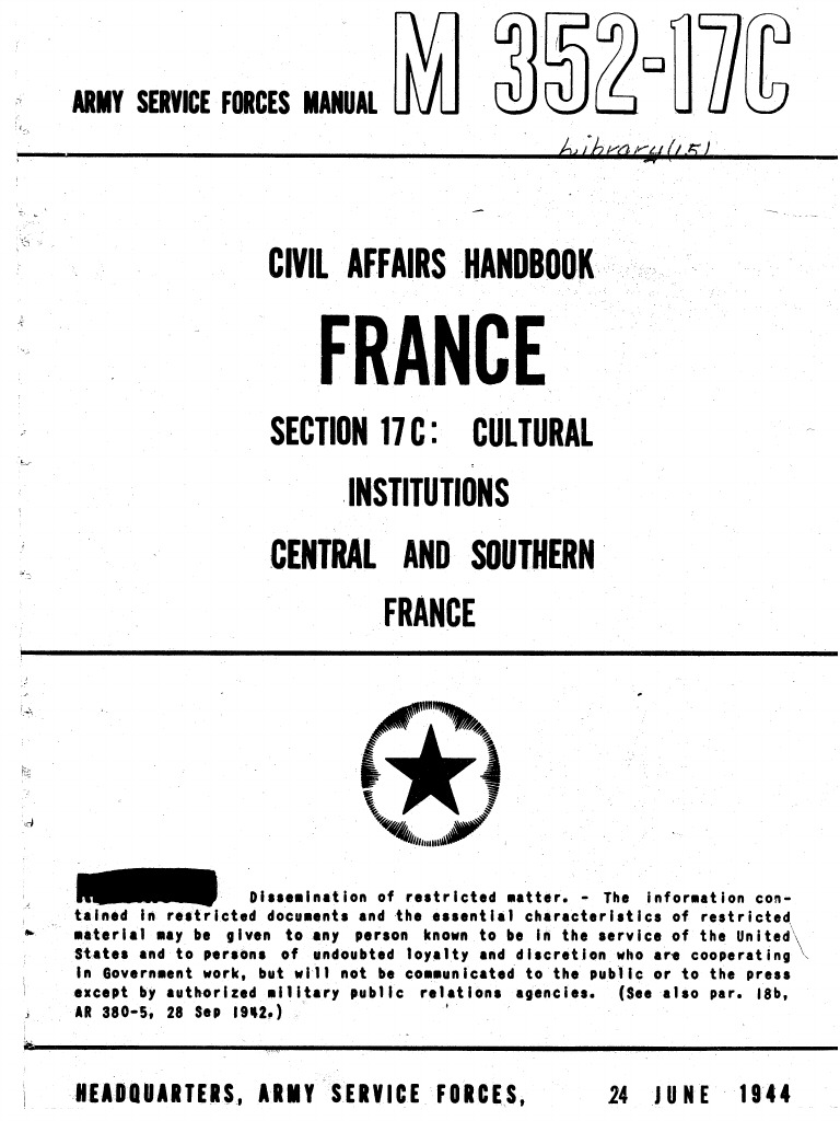 Civil affairs handbook france section 17c download free pdf armed