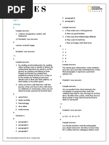 Voices Pre-Intermediate Students Book Answer Key