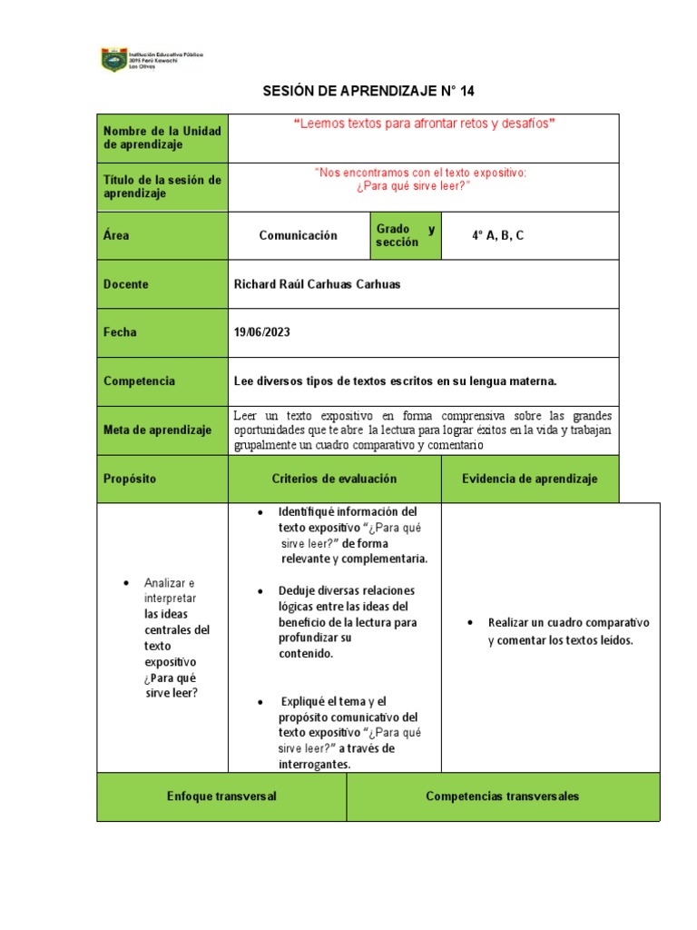 Importancia de la Lectura en el Aprendizaje | PDF | Aprendizaje ...