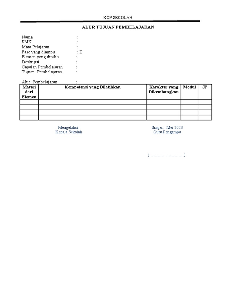 Model ATP untuk Kurikulum Merdeka | PDF