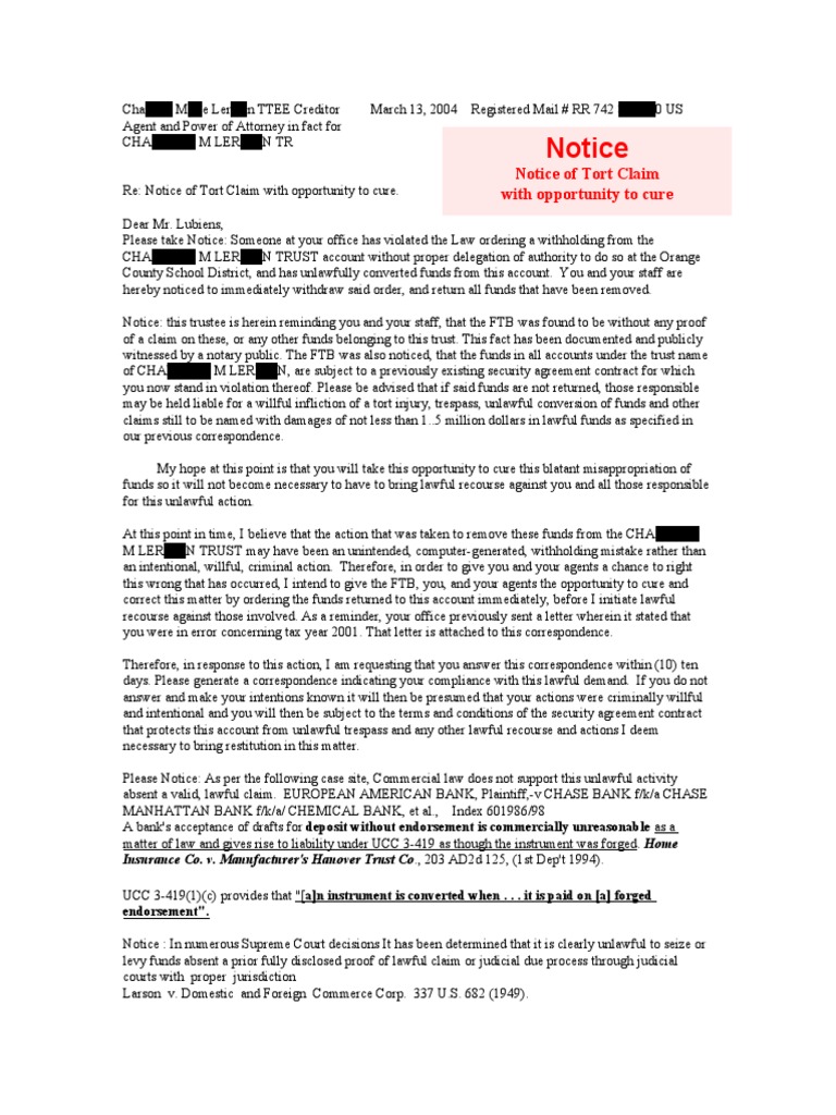 18 letter about tort claim download free pdf power of attorney