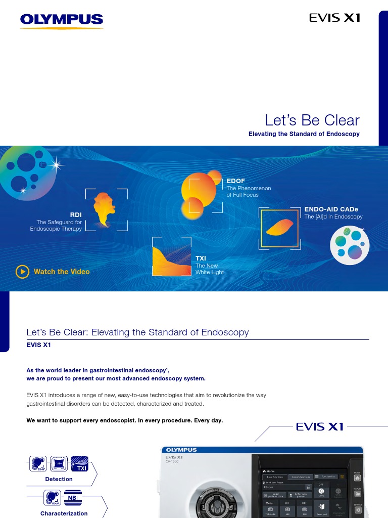 EVIS X1 Endoscopy System Overview | PDF | Endoscopy | Causes Of Death