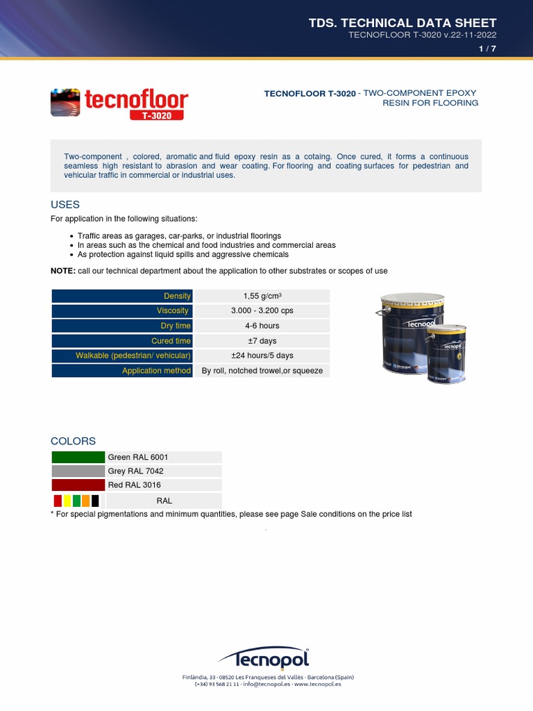Epoxy Flooring Tds Pdf Epoxy Concrete