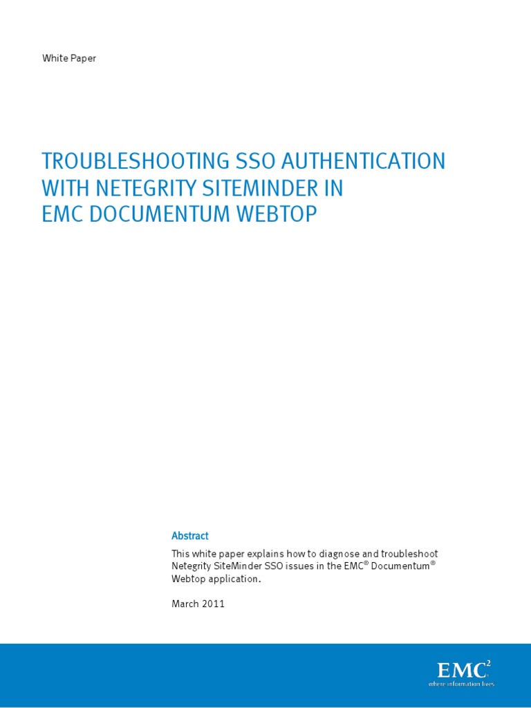 Dm netegrity h8192 troubleshoot sso siteminder webtop wp pdf web