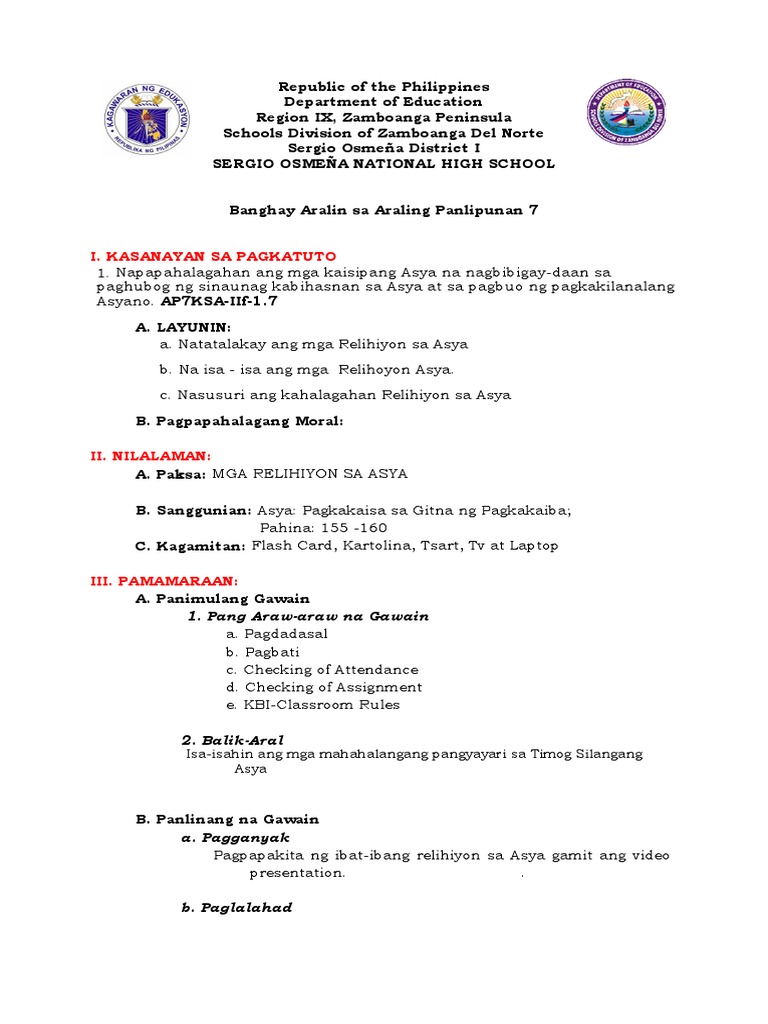 Lesson Plan Division 5 Pdf