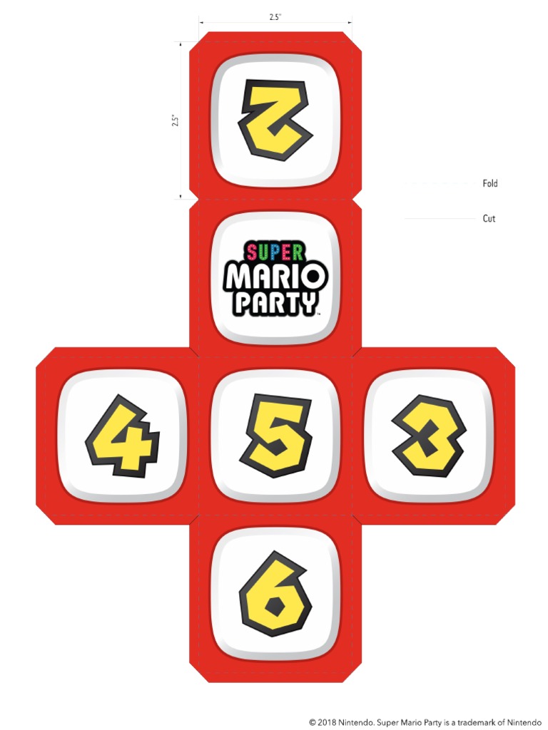 Super Mario Party Dice PDF