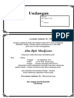 Undangan Tahlil 1 Lembar F4 Lipat 3