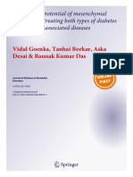 Therapeutic Potential of Mesenchymal Stem Cells in Treating Both Types of Diabetes Mellitus and Associated Diseases