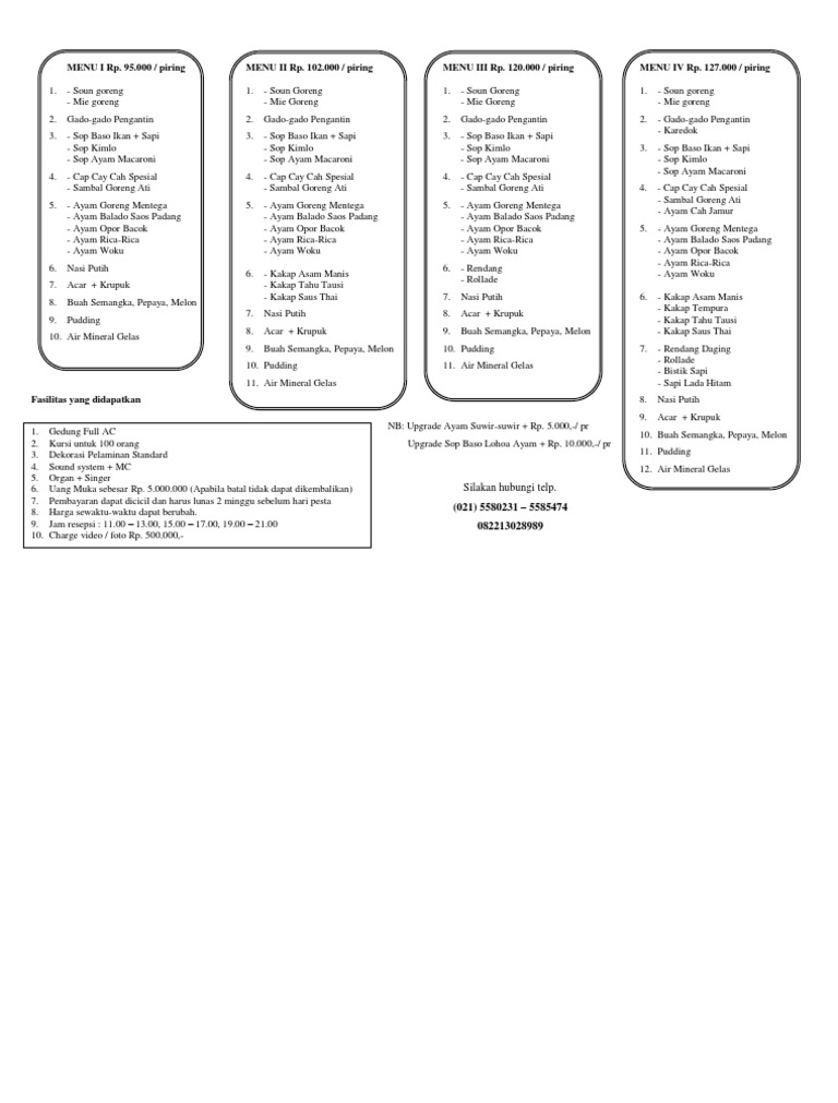 Menu Catering Gedung 2022 (95) - 2 | PDF