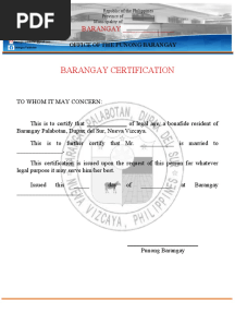 Certificate of Marriage