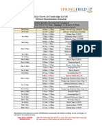 2023 G10 (IGCSE) Official Cambridge Schedule