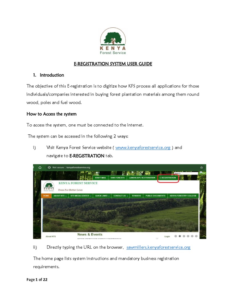 E-Registration User Guide | PDF | Password | Login