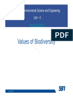 EVS Lecture II 5 ValuesofBiodiversity