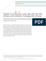Flexible Cu ZNSN (S, Se) Solar Cells With Over 10% Ef Ficiency and Methods of Enlarging The Cell Area