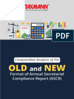 Taxmann Analysis - Comparative Analysis of The Old & New Format of ASCR