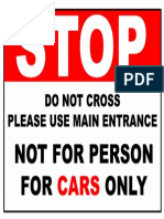 Signage Do Not Cross