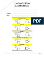 2023 PISAY_DIAG EXAM ANSWER SHEET