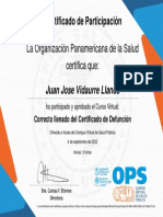 Curso Virtual Sobre El Correcto Llenado Del Certificado de Defunción, RELACSIS-Certificado de Aprobación 2346981