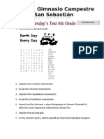 JUEVES de PRUEBA 6TH GRADE 4 Periodo - Science Social and Math