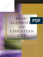 Basic Elements of The Christian Witness Lee - Watchman Nee