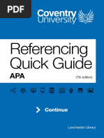 APA Style of Referencing - Fall 21 - Interactive Content