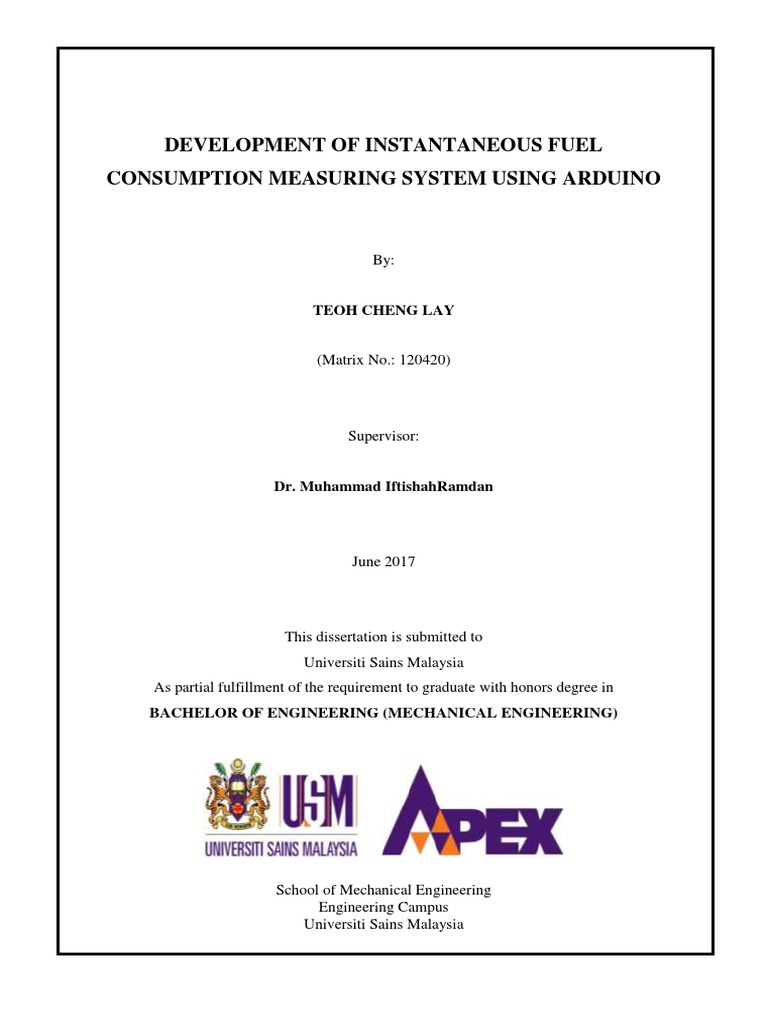 Development of Instantaneous Fuel Consumption Measuring System Using
