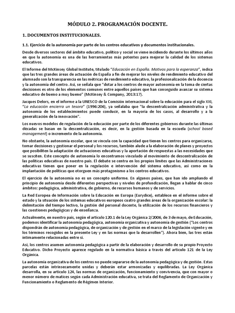 Proyecto Educativo y Autonomía LOMLOE | PDF | Plan de estudios ...