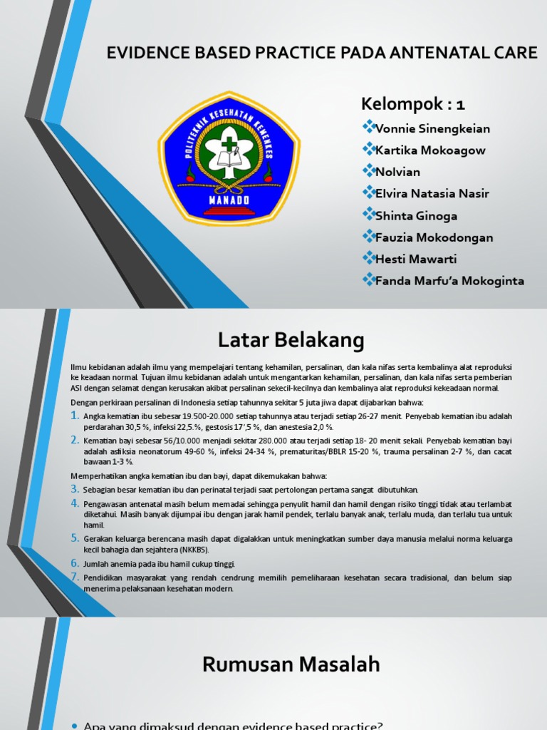 Evidence Based Practice Pada Antenatal Care | PDF