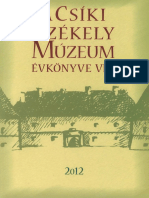 A Csiki Szekely Muzeum Evkunyve 2012