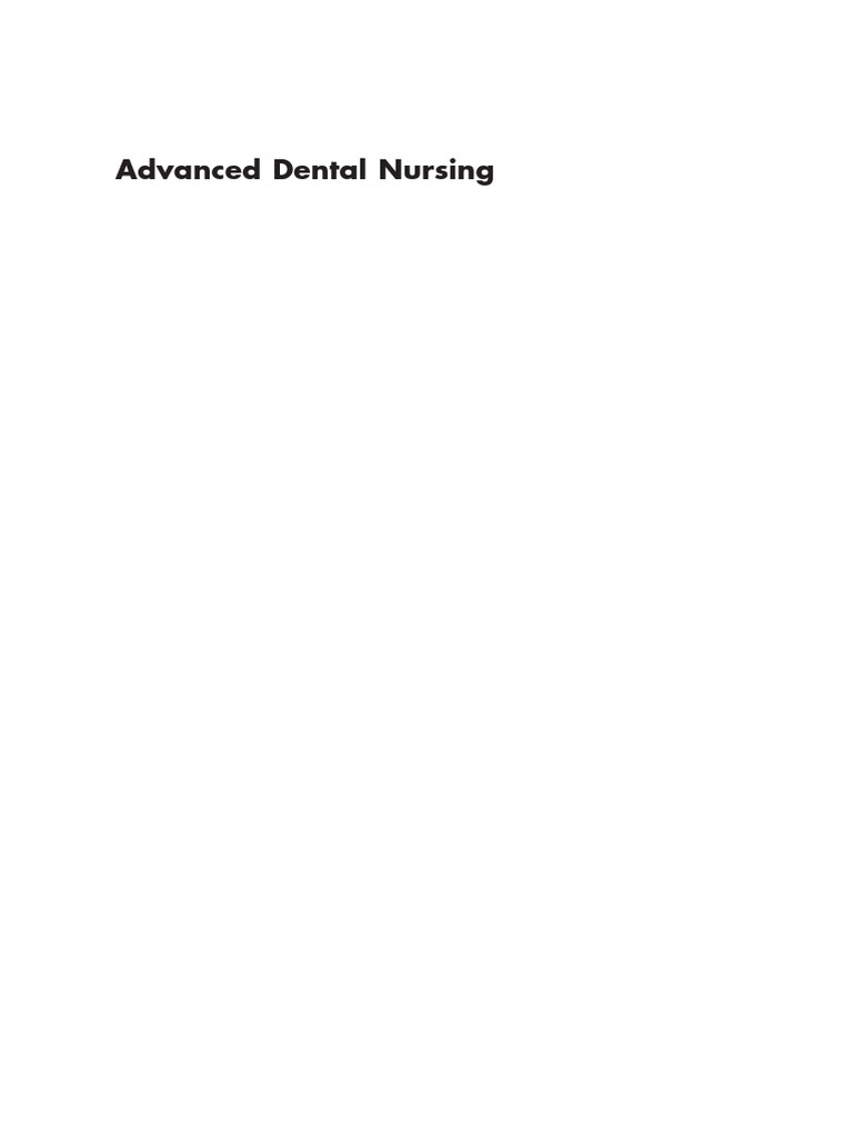 Advanced Dental Nursing 2010 Ireland Front Matter PDF