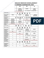 First Term Datesheet Ii V 2023 2024